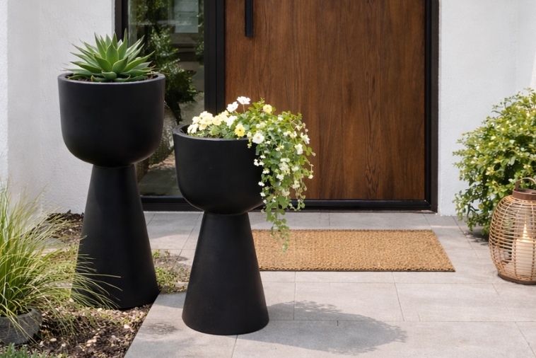 Donice ogrodowe Zendo czarne Monumo